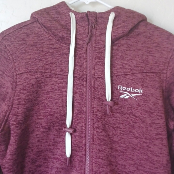 NWT Reebok Faux Fur Fleece Dusty Rose Womans Jacket Size Medium Full Zip Up - Picture 7 of 10